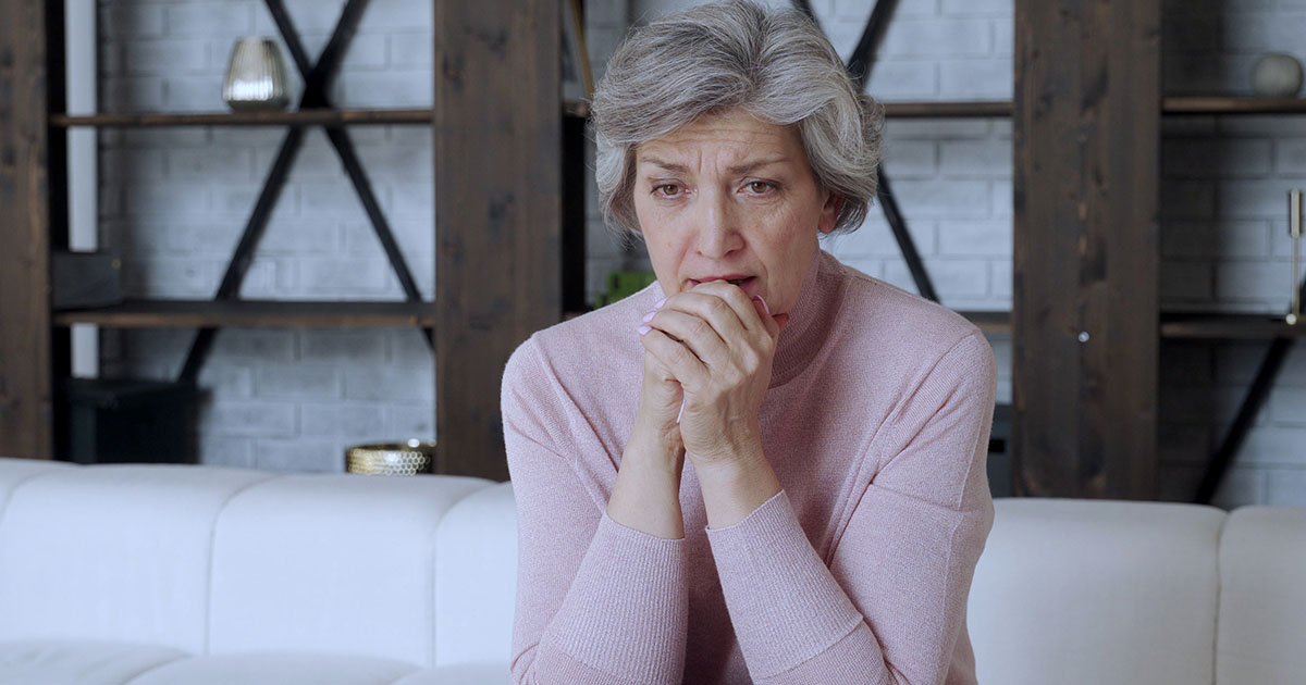 Nachdenkliche Person