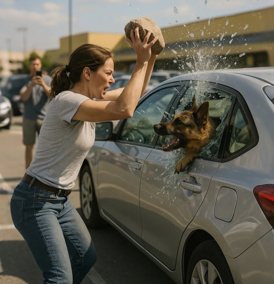 Zerbrochene Autoscheibe
