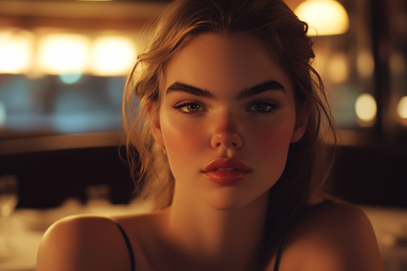 Eine Frau, die nachdenklich mit leerem Blick zuhört